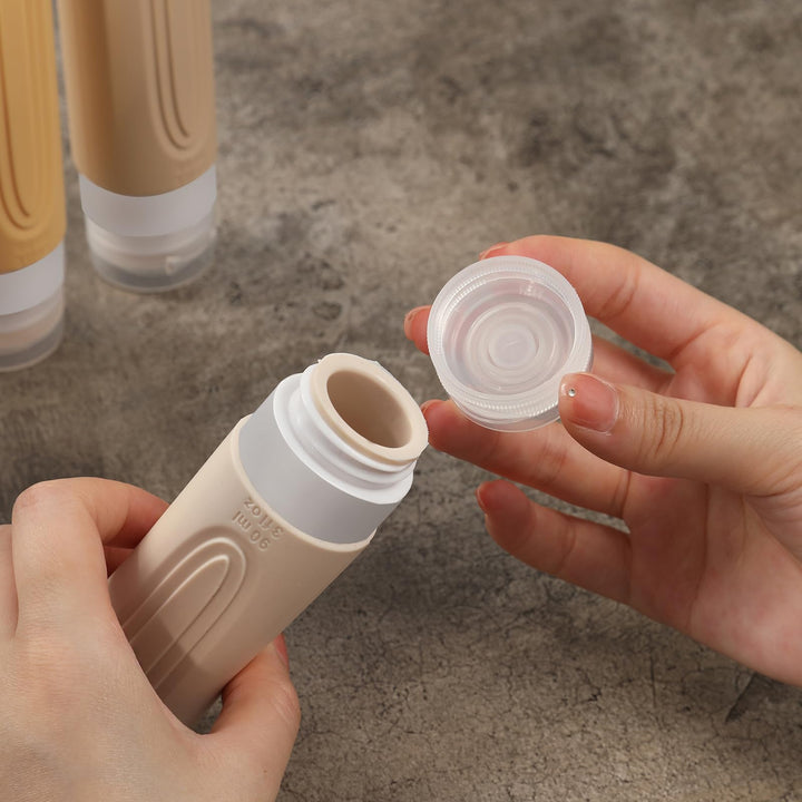 CHEODIN Travel Bottles for Toiletries, 5 Pack TSA Approved Travel Size Containers, 3oz Leak Proof Refillable Travel Accessories for Shampoo Conditioner, BPA Free Travel Bottles with Toiletry Bag