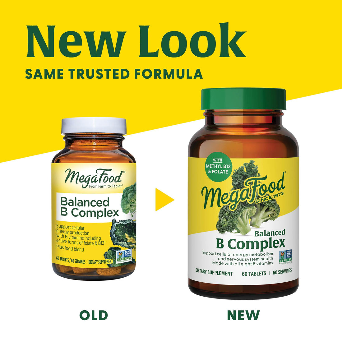 MegaFood Balanced B Complex - B Complex Vitamin Supplement, 8 B Vitamins including Vitamin B6, Vitamin B12, Folate, Biotin & more, Supports Cellular Energy Production, Vegan, Gluten Free - 30 Tablets