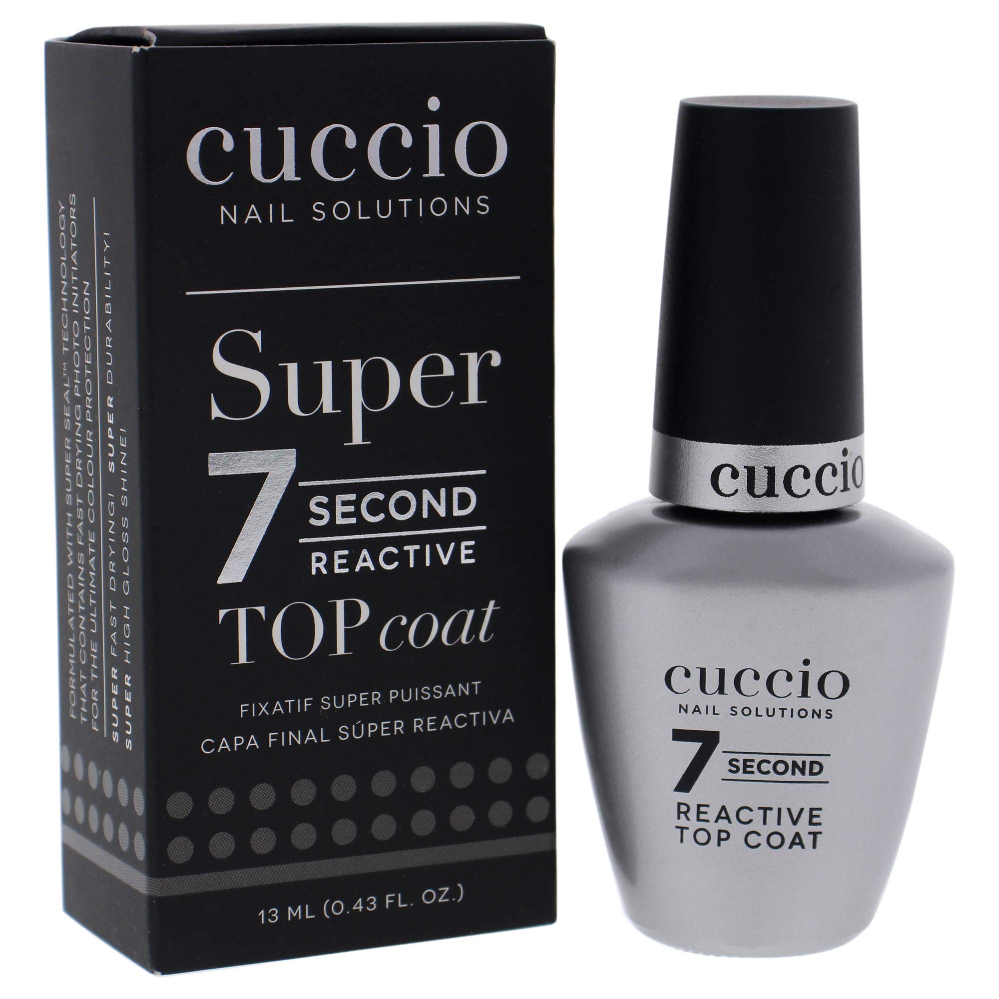 Cuccio 7 Second Reactive Top Coat, 0.43 Ounce
