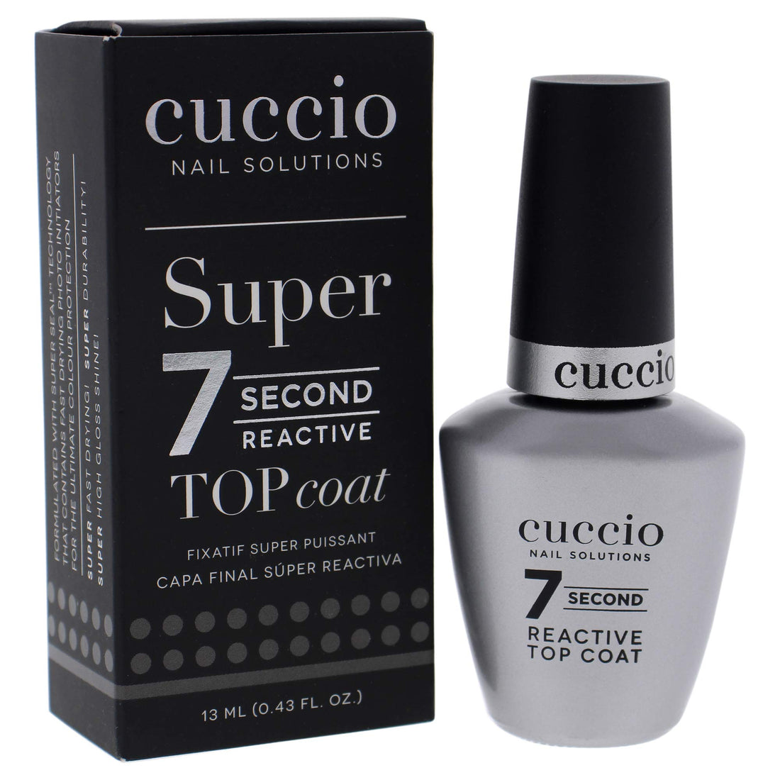 Cuccio 7 Second Reactive Top Coat, 0.43 Ounce