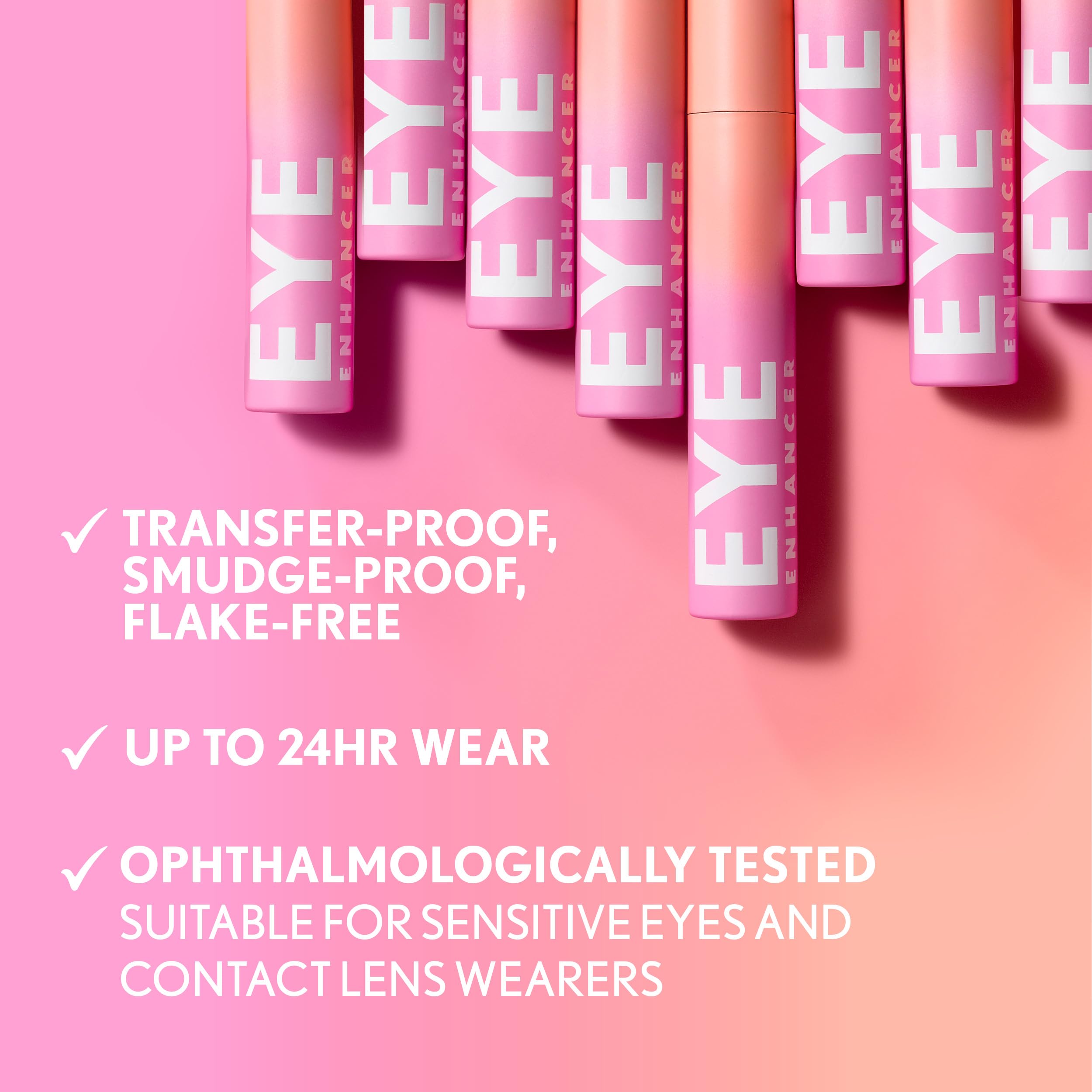 CoverGirl Eye Enhancer, Intense Black, 3D Mascara, Curved Fiber Brush, Plant-Based Lifting Wax, For All Lash Types, 24-Hour Wear, Transfer-Proof, Flake-Free, 0.30oz