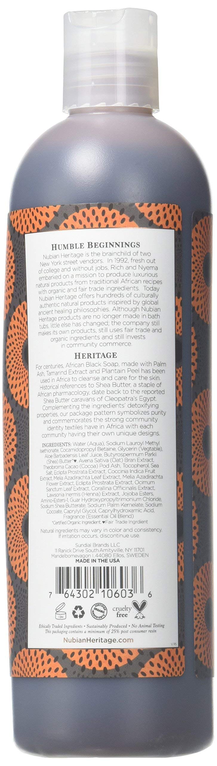 Nubian Heritage: African Black Body Wash, 13 oz (2 pack)
