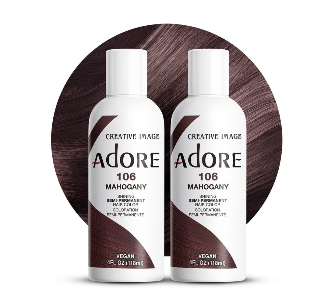 Adore SemiPermanent Haircolor 106 Mahogany 4 Ounce (118ml) (2 Pack)