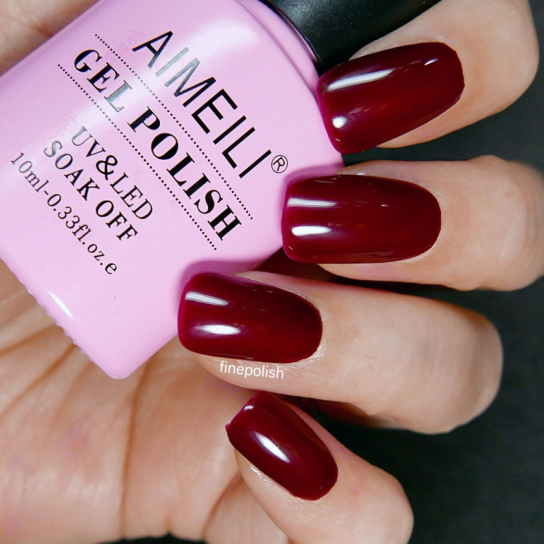 AIMEILI Shellac Soak Off UV LED Gel Nail Polish - Red Vixen (010) 10ml