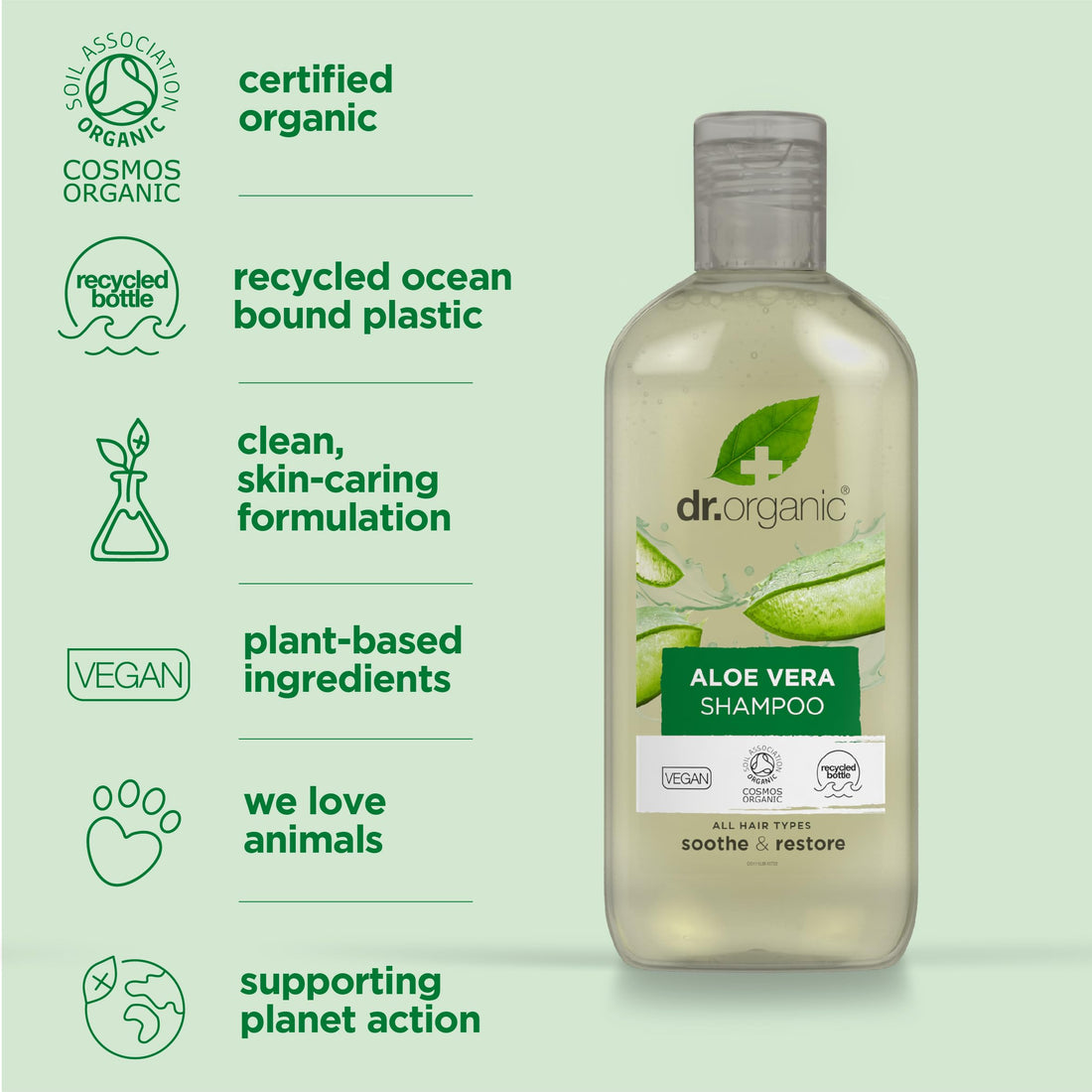 Organic Doctor Aloe Vera, Shampoo, 9 Fluid Ounce