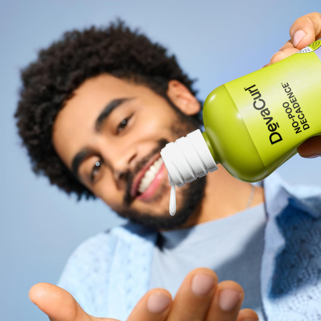 DevaCurl No-Poo Decadence Zero Lather Cleanser for Ultra-Rich Moisture, Green Oasis, 12 fl. oz.