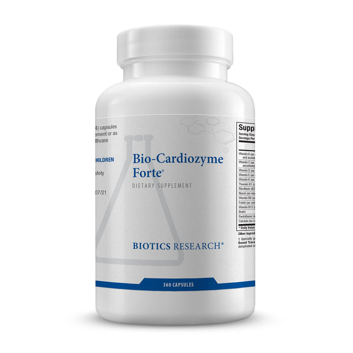 Biotics Research Bio Cardiozyme Forte Healthy Heart Multivitamin. Broad Spectrum Formulation Designed to Support Cardiovascular Health and Function. Powerful antioxidant Support 360 Capsules