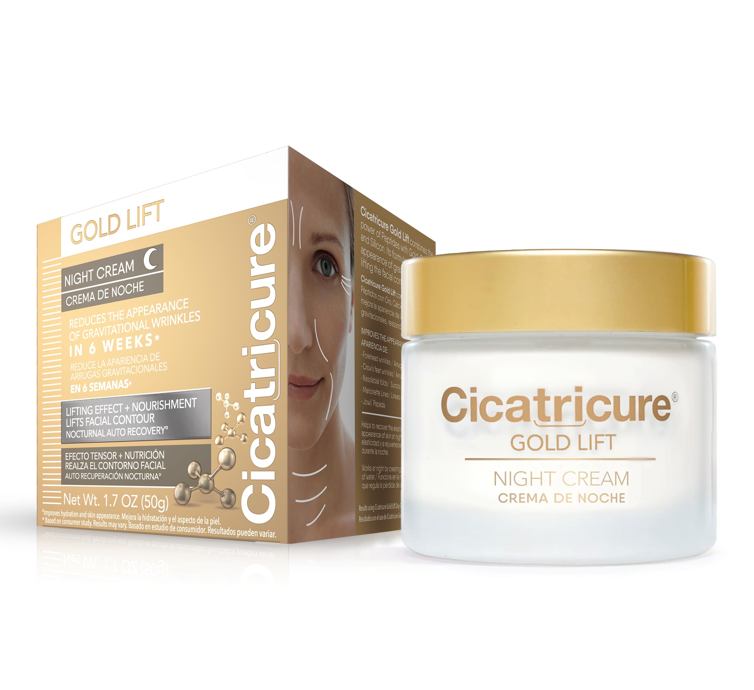 CICATRICURE Gold Lift Night Cream, 1.7 Ounce