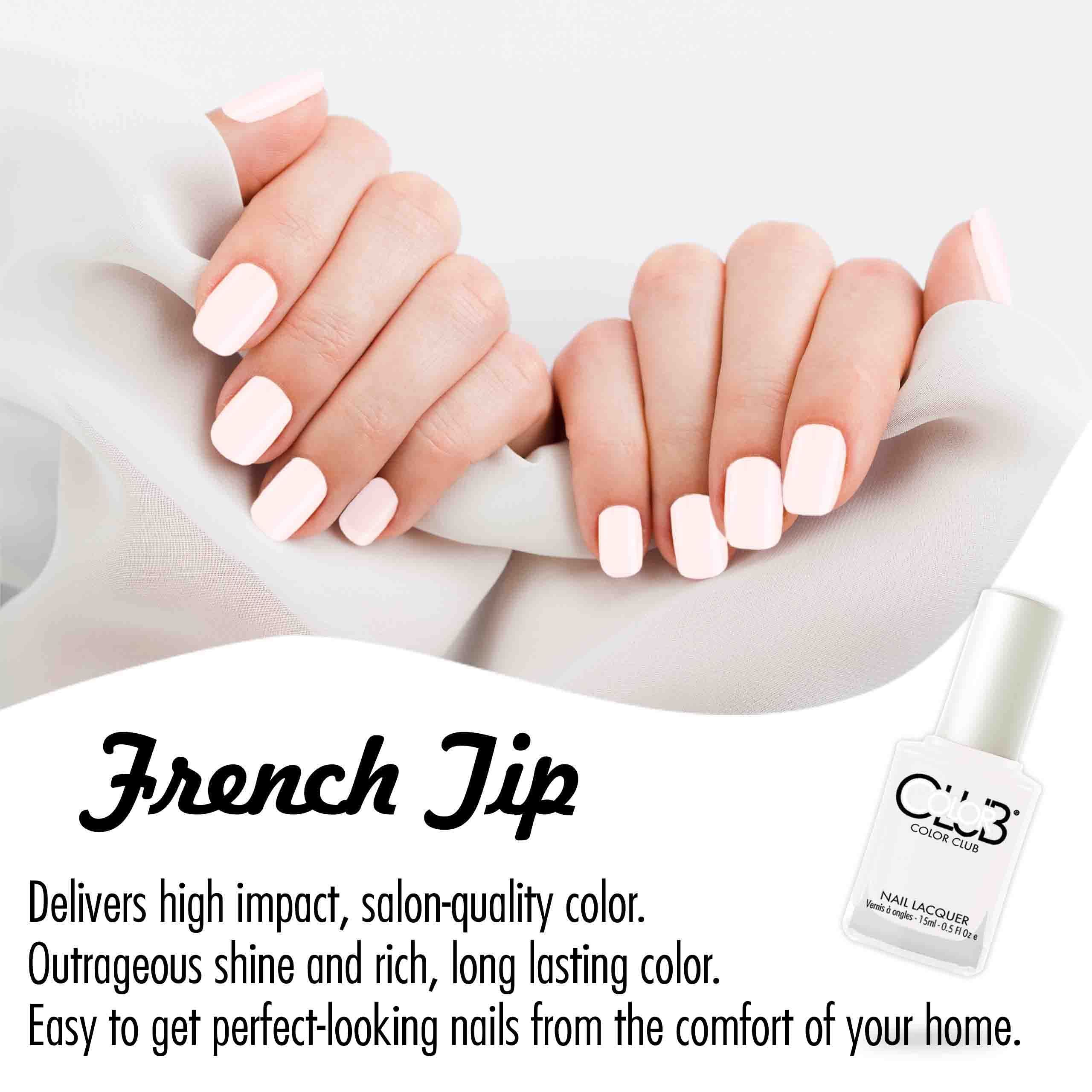 Color Club Nail Polish, White, French Tip.05 Ounce