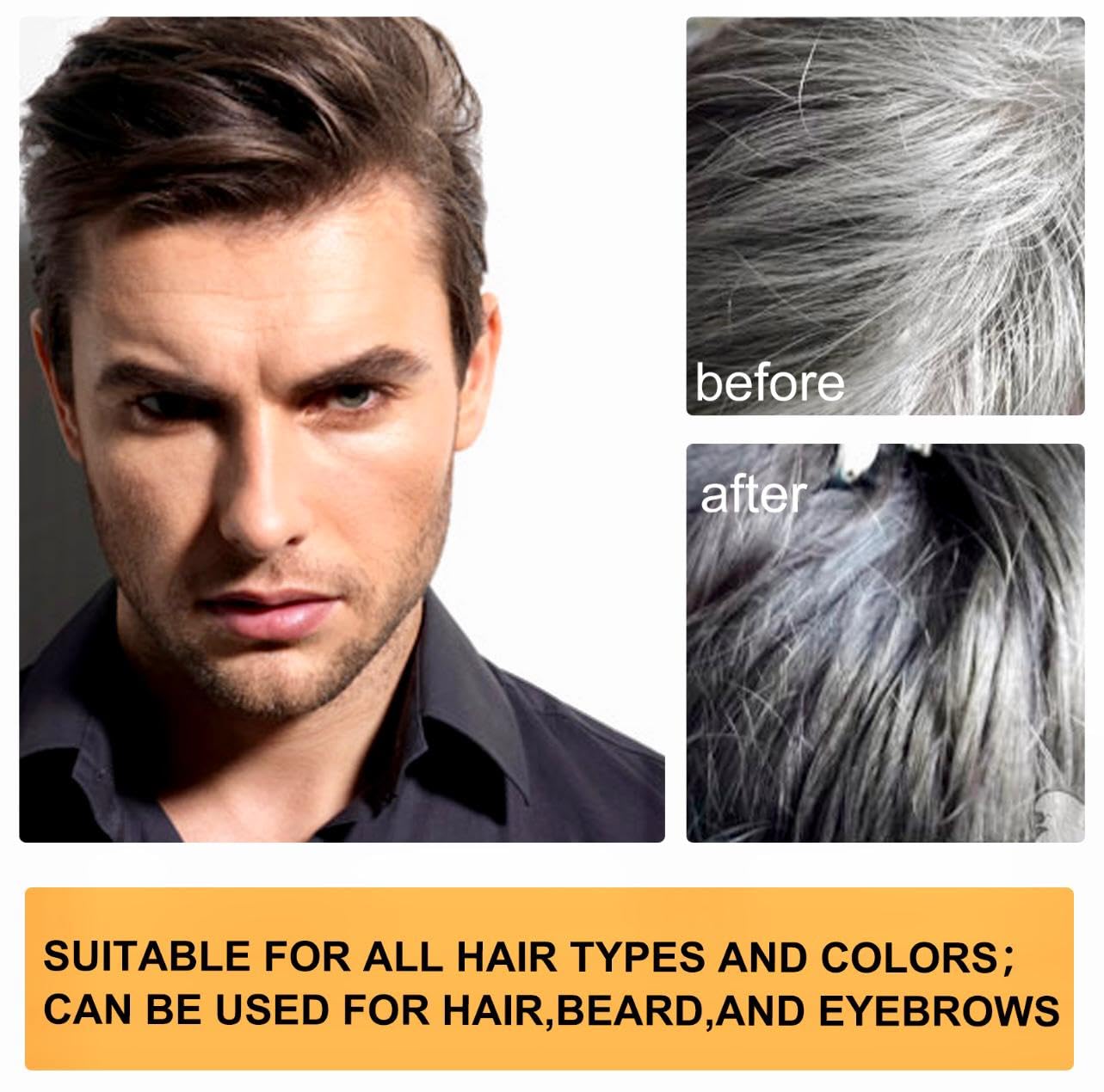 EELHOE Black Soap Bar Shampoo for Hair | Grey Coverage Nutrients | Hair Repair | Natural Ingredients | 50g