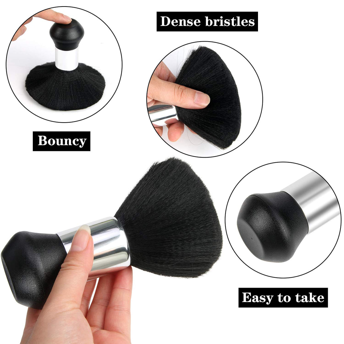 Professional Hair Cutting Cape with Neck Duster Brush, Salon Barber Cape, Hair Cutting Accessories (Stripe)