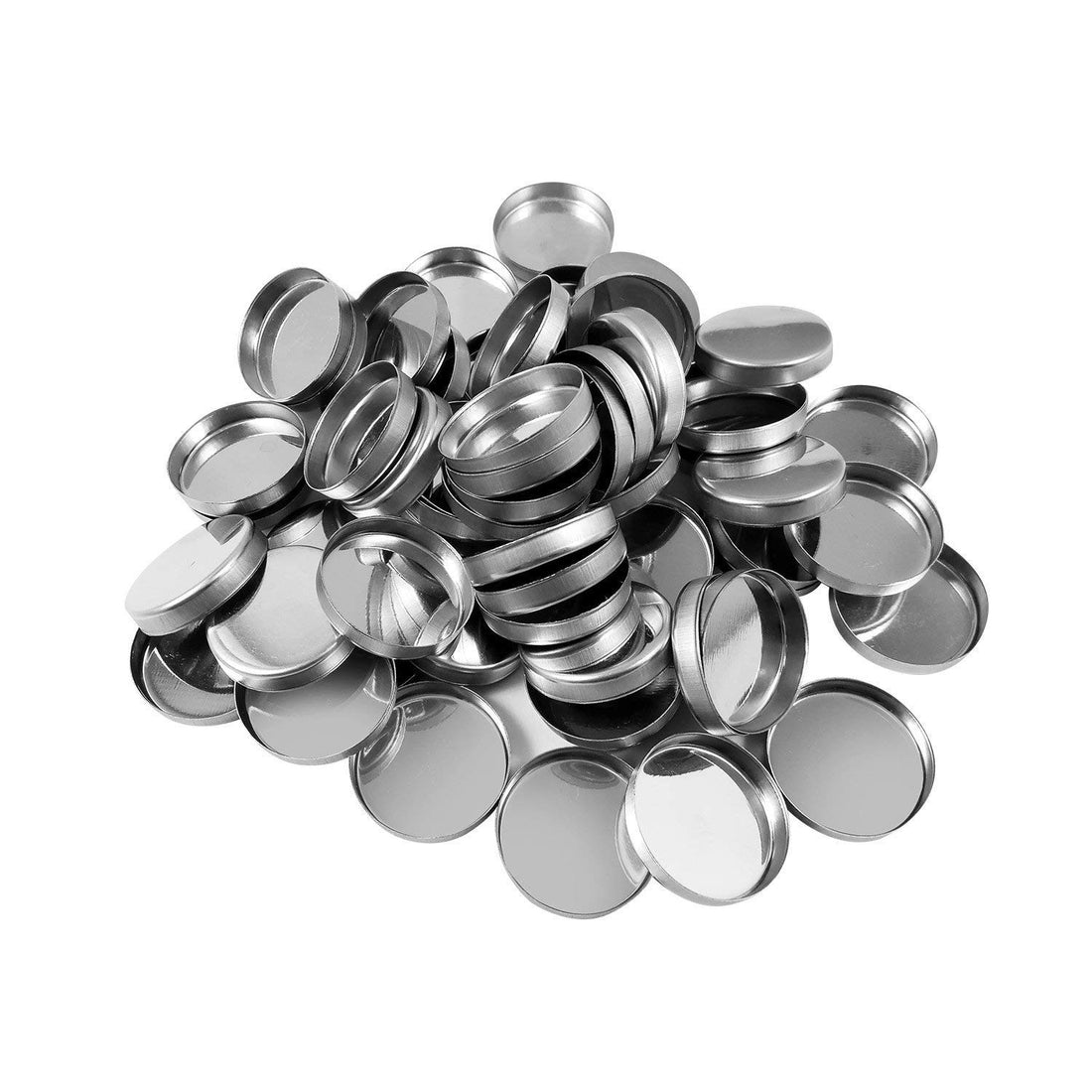 Allwon 56 Pack Empty Round Metal Pans For Eyeshadow Palette Magnetic Makeup 26Mm
