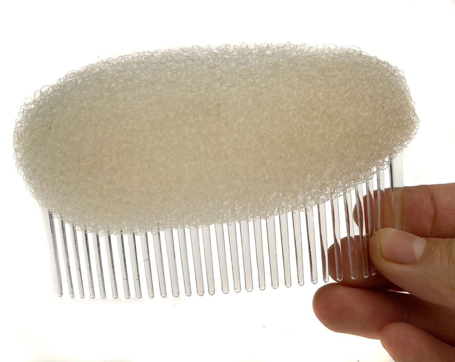 2PCS Long 3.3inch Hair Decoration Comb Sponge Foam Hair Volume Bump it up Insert Hair Base Styling Accessories Back Do Beehive Hair Styler Hair Increasing Tool (Beige)