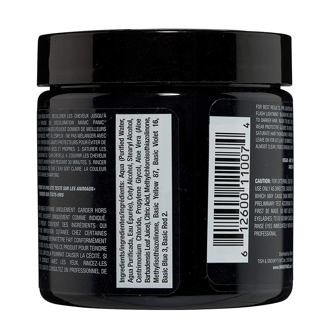 Manic Panic Semi-Permament Haircolor Raven 4oz Jar (3 Pack)