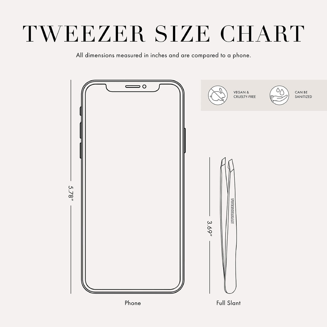 Tweezerman Stainless Steel Slant Tweezer - Eyebrow Tweezers for Women and Men (Classic Stainless)