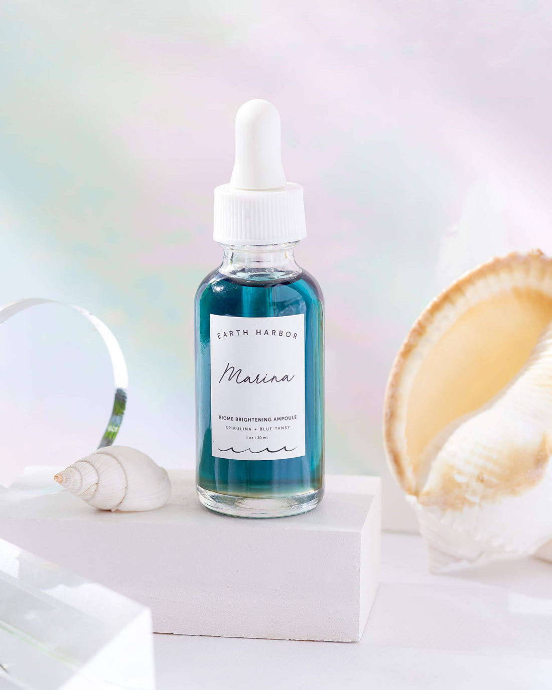 Earth Harbor | MARINA Biome Brightening Ampoule - Brightens & Balances | Blue Tansy + Spirulina + Squalane | 1 fl oz