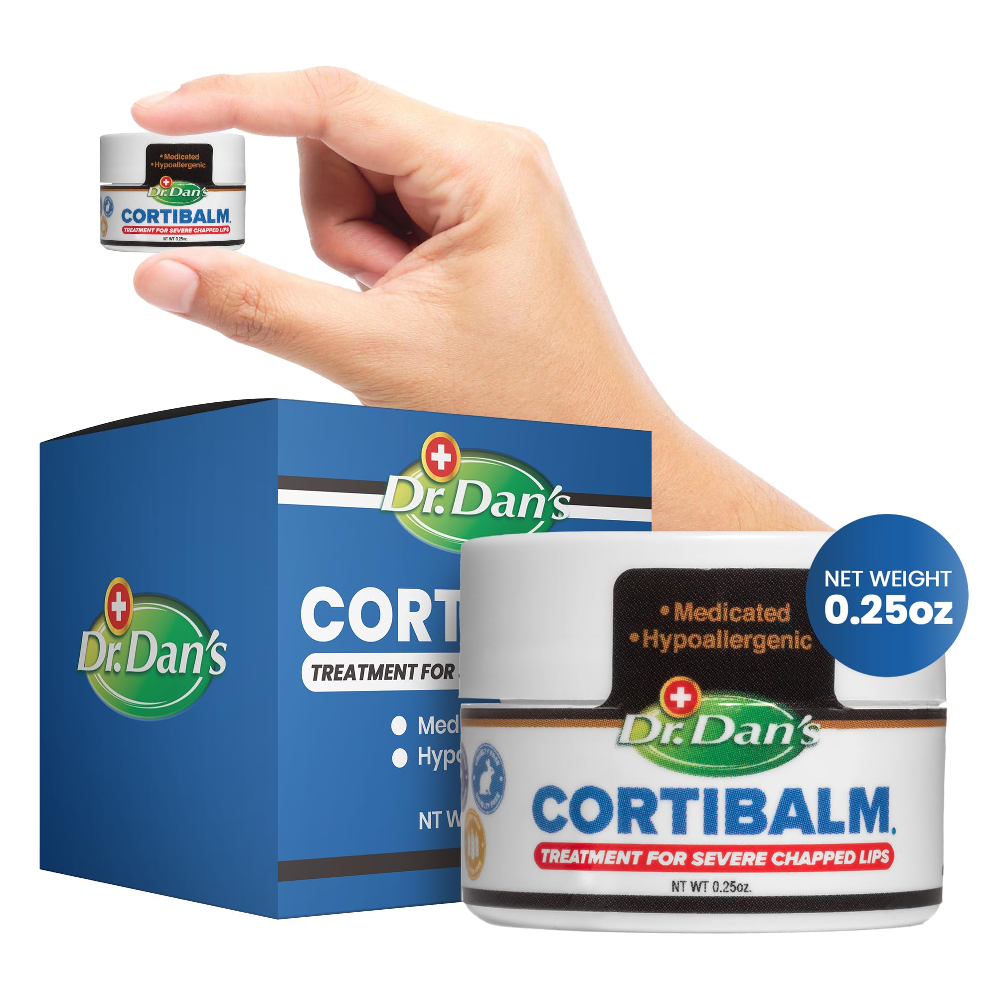 Dr Dans Corti Balm Lip Balm .25 oz Jar