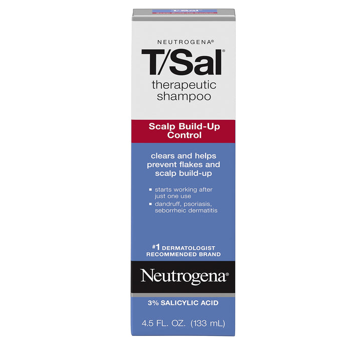 Neutrogena T/Sal Therapeutic Scalp Shampoo for Scalp Build-Up Control with 3% Salicylic Acid, Scalp Treatment for Dandruff, Scalp Psoriasis & Seborrheic Dermatitis Relief, 4.5 fl. oz (Pack of 6)