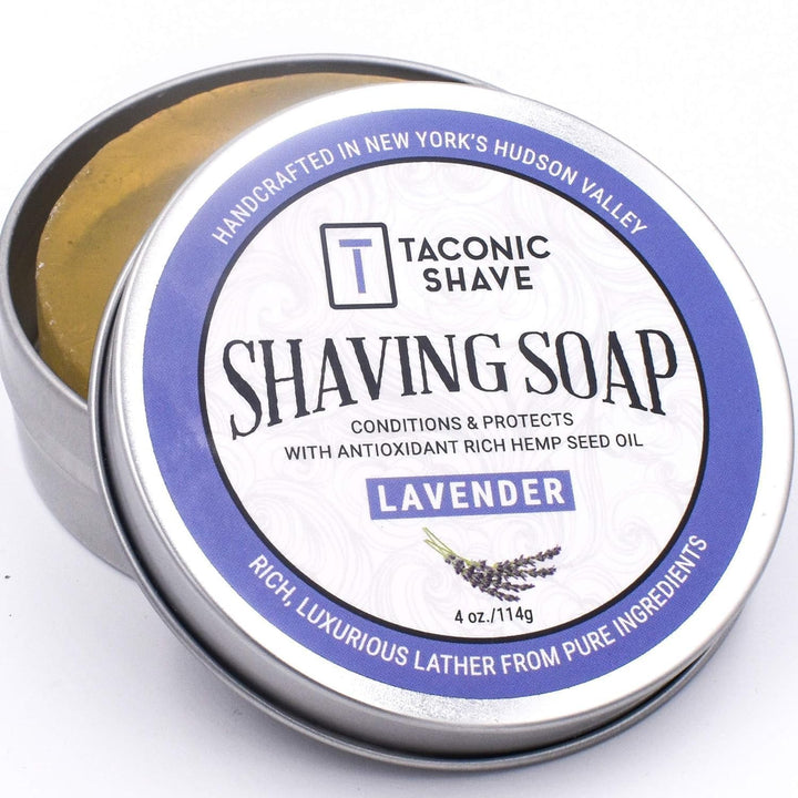 Taconic+Shave Barbershop Quality Lavender Shaving Soap With Antioxidant Rich Hemp Seed Oil