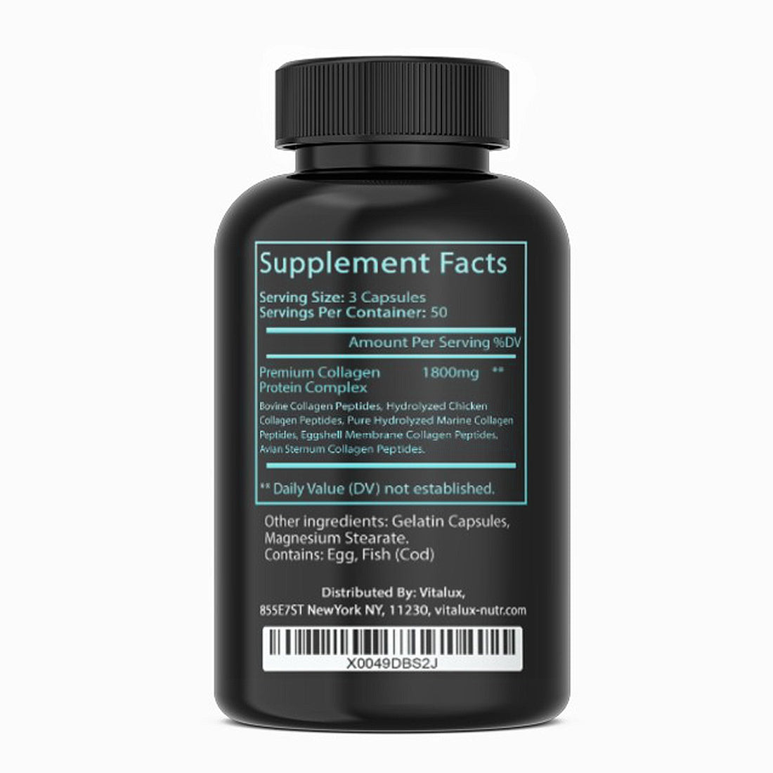 Collagen for Women & Men - Vital Nutrition - Hydrolyzed Collagen Peptides - Multi Collagen Capsules, Keto Friendly, Healthy for Skin, Nails, Bones & Joints, NonGMO- Type I,II,III, V, X - 150 Capsules