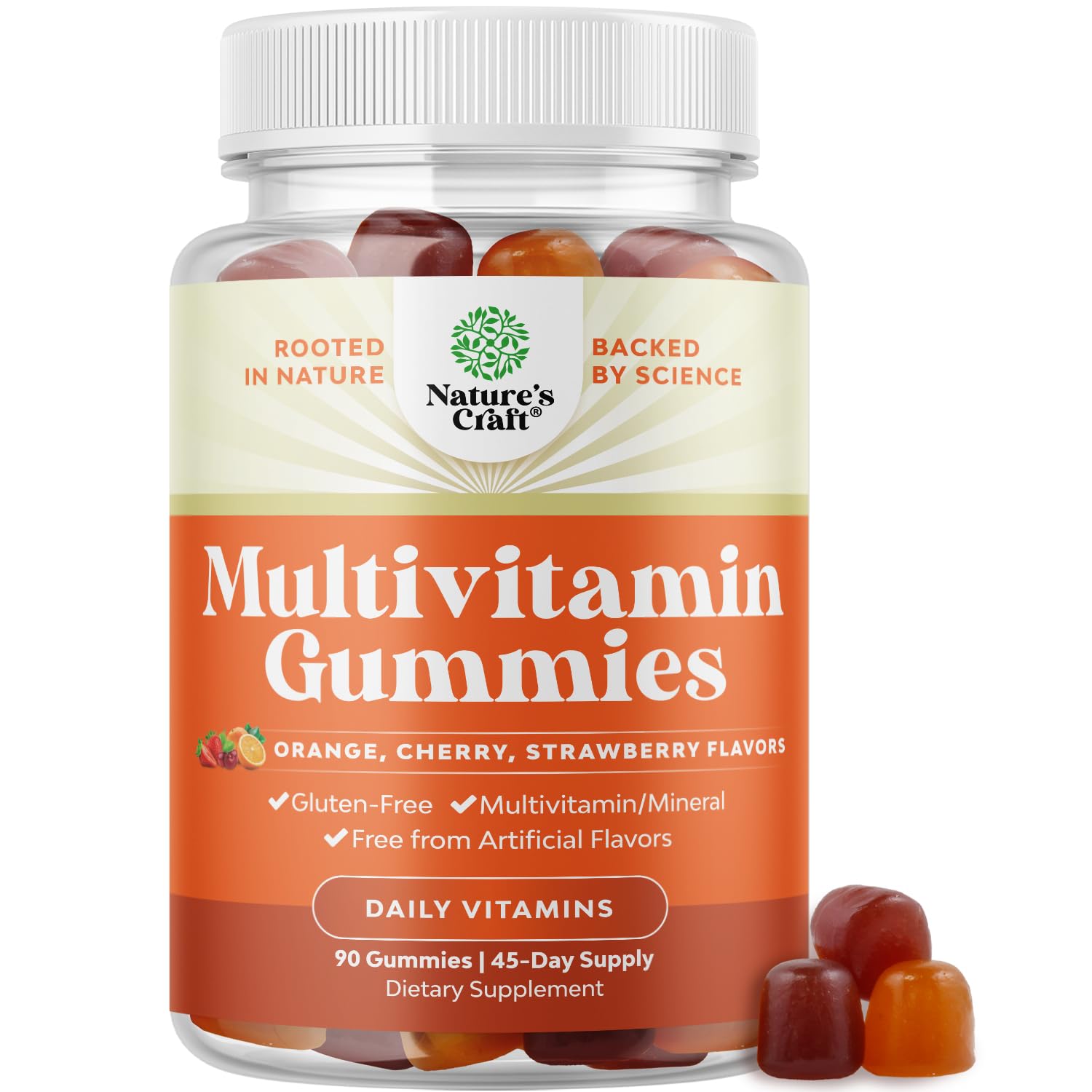 Multivitamin Gummies for Adults - Halal Multivitamin Gummy with B12 Biotin - Gelatin-Free Gummy Multivitamins for Men & Women - Vitamin Gummies with Zinc & Vitamin D - Non-GMO Gluten-Free - 90 Count