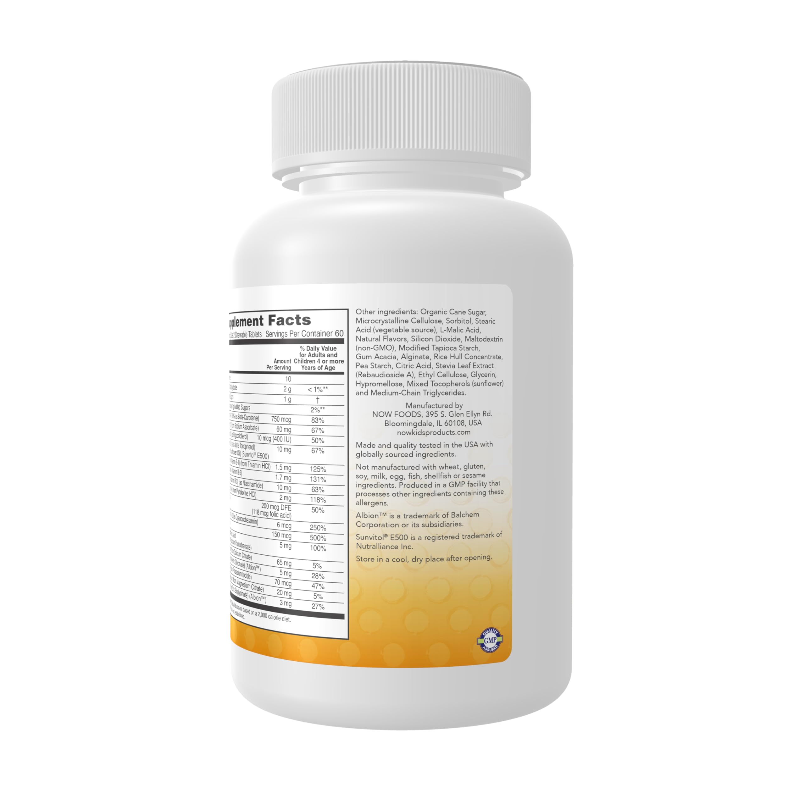 NOW Kids Supplements, Kid Vits Multivitamin, Grape Flavor, 120 Chewable Tablets