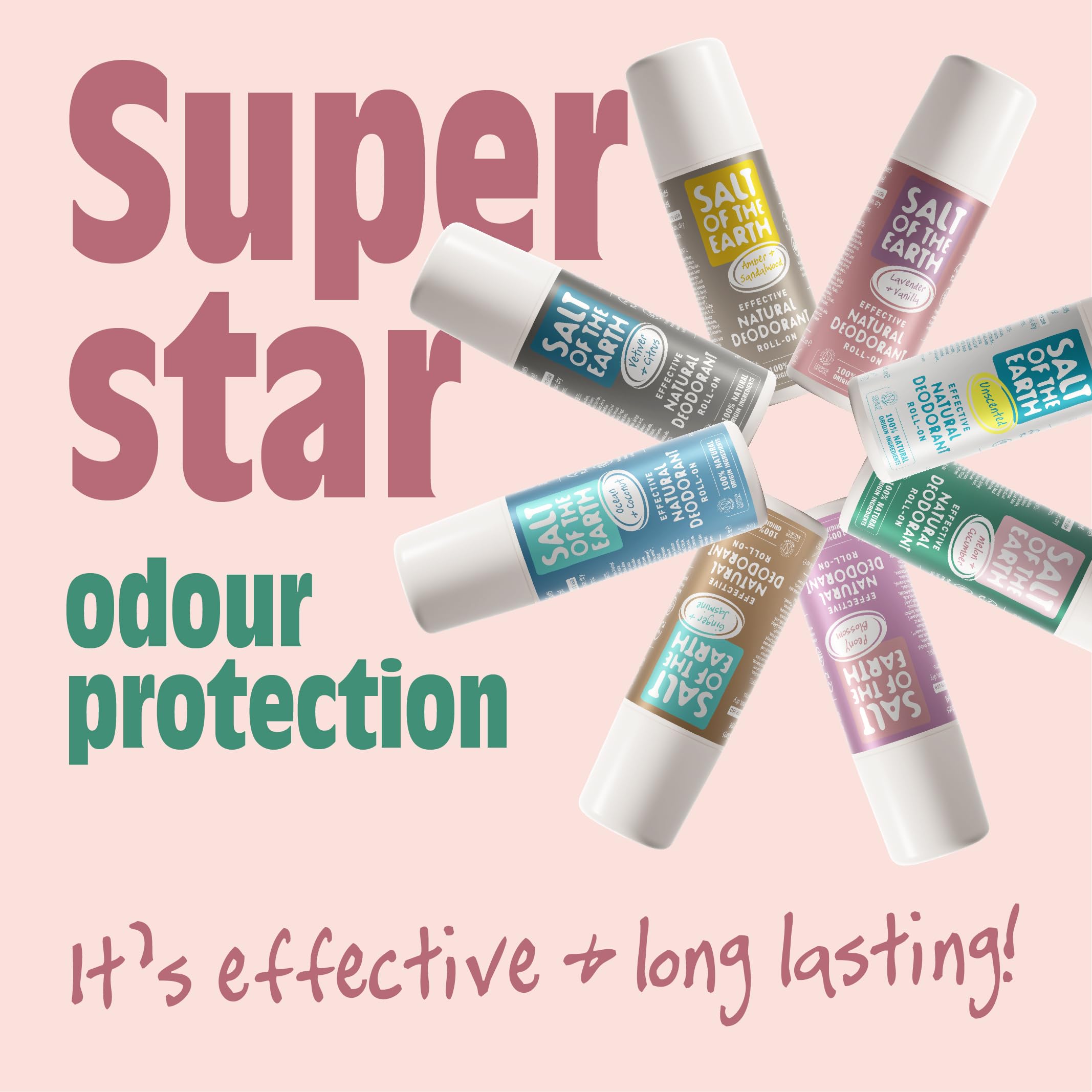 Health Emporium Avogel Salt Of The Earth Pure Aura Natural Roll On Deodorant - Melon & Cucumber 75ml