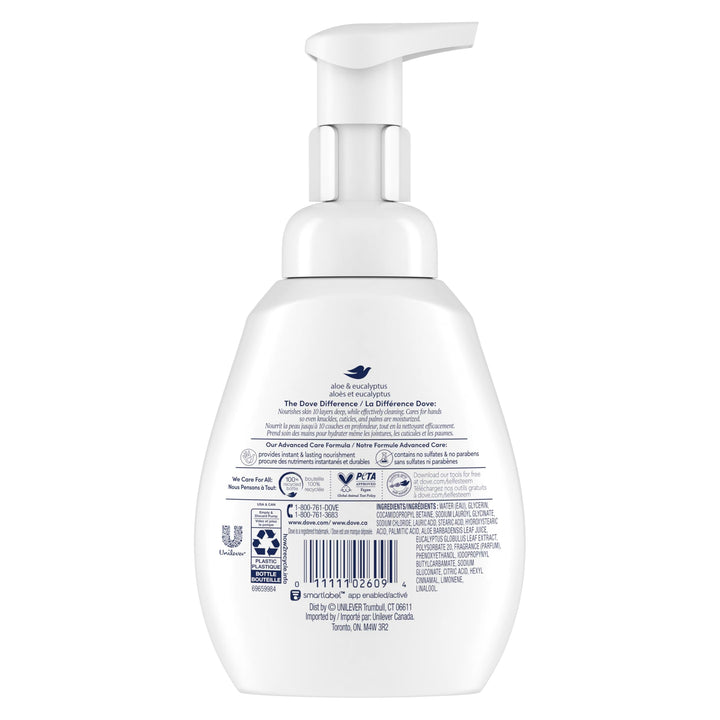 Dove, Nourishing Foaming Hand Wash, Aloe & Eucalyptus, 10.1 fl oz (300 ml)