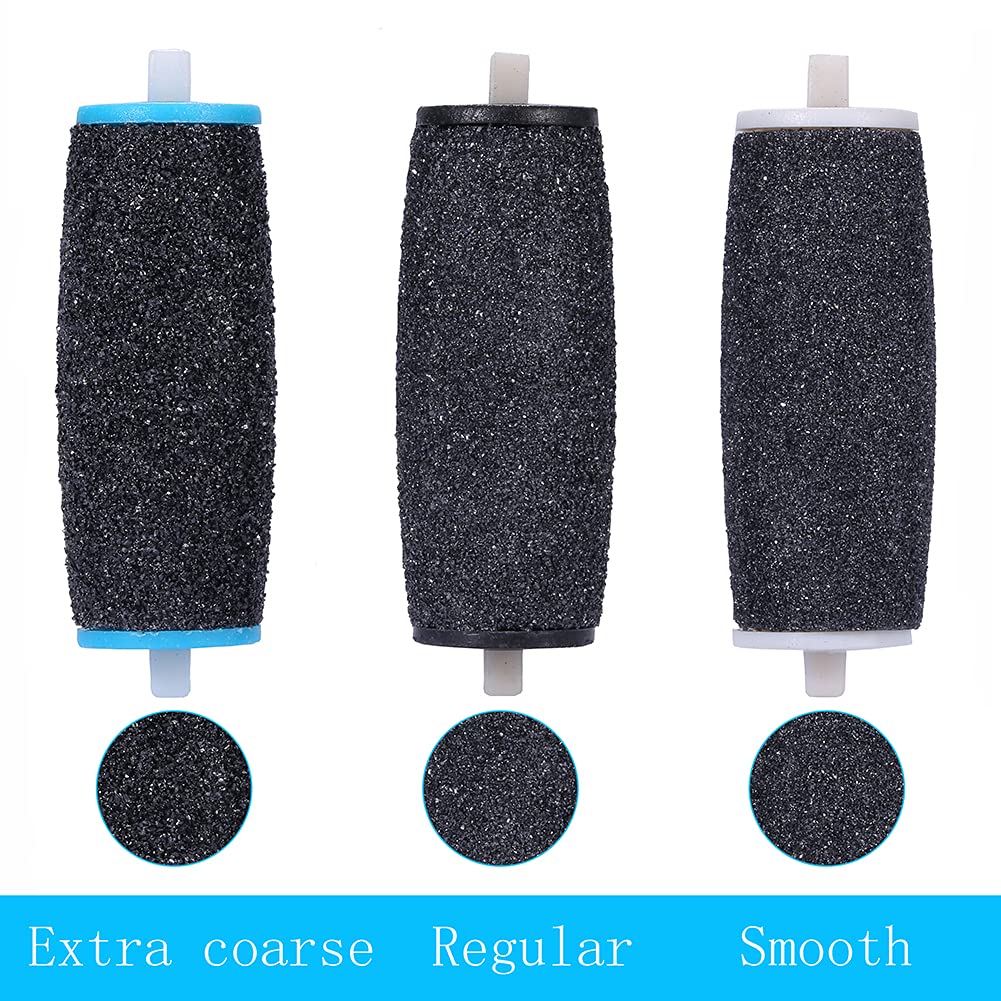 10 Pack Amope Pedi Refills, 4 Pack Extra Coarse & 3 Pack Regular Coarse & 3 Pack Smooth Gentle Replacement Roller Heads for Amope Pedi Perfect Foot Files