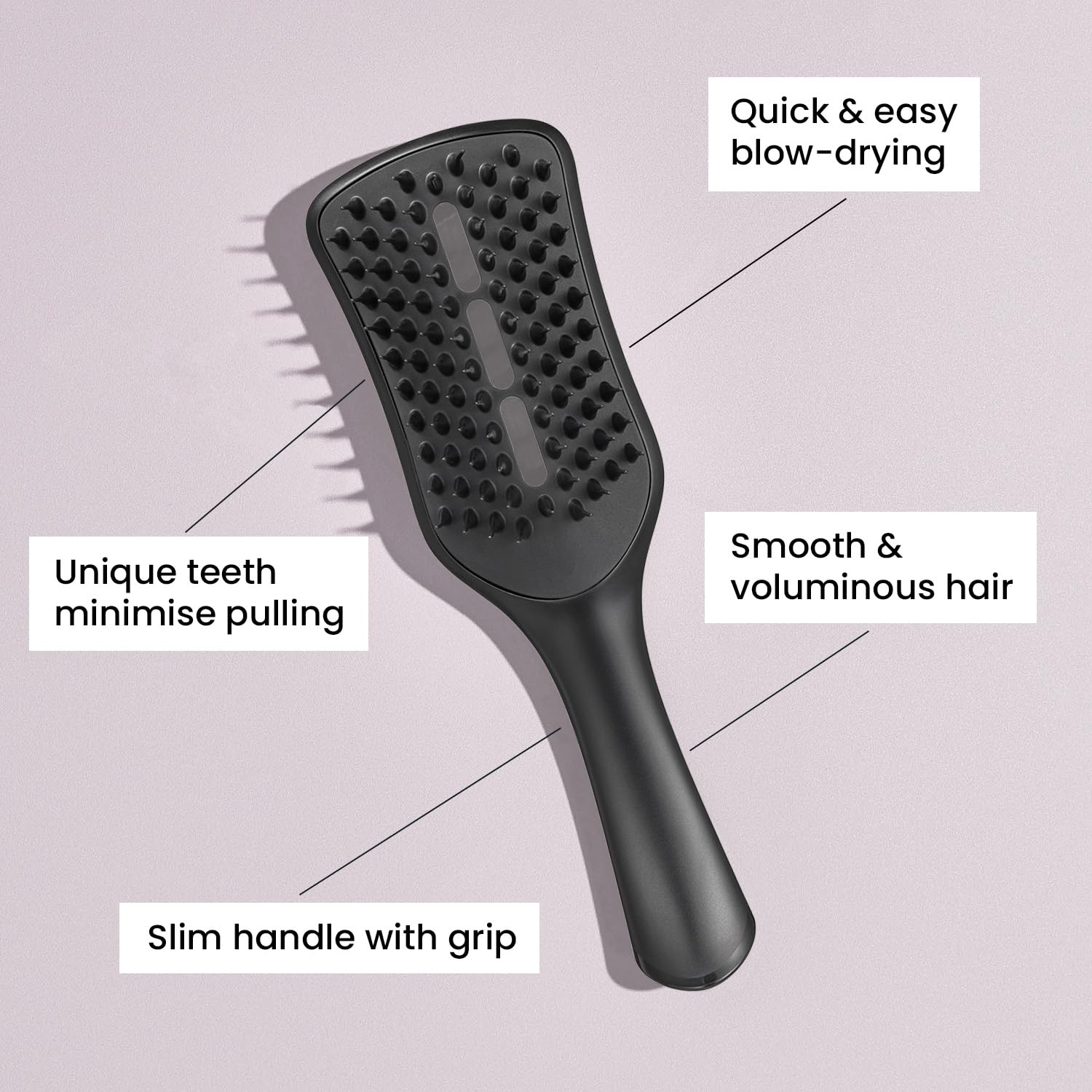 Tangle Teezer Easy Dry & Go Vented Hairbrush - Black/Black