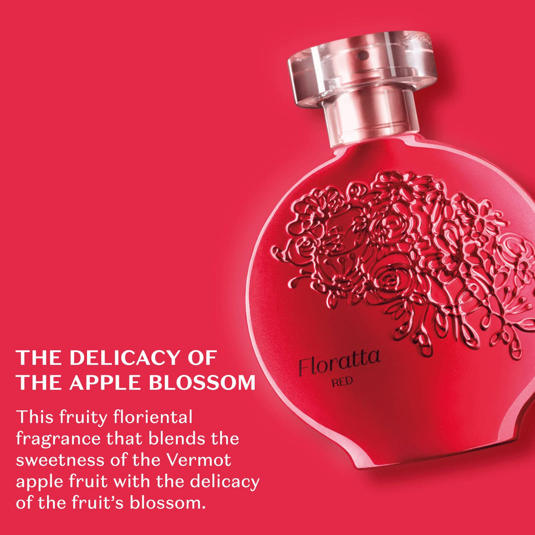 O BoticÃƒ¡rio Floratta Red Eau de Toilette, Long-Lasting, Fresh Floral Fragrance Perfume for Women, 2.5 Ounce
