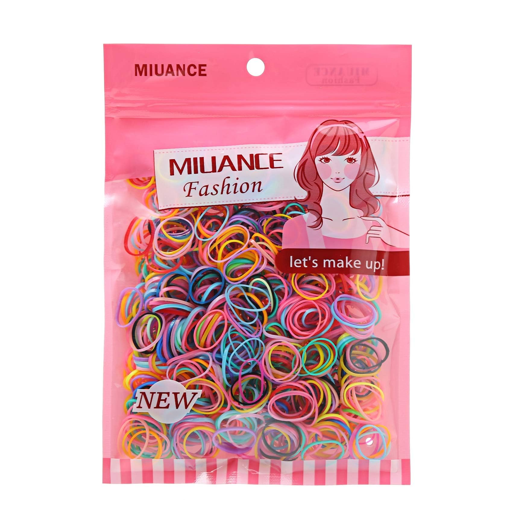 Munax Huren Multi Candy Color Baby Girl's Kids Hair Holder Hair Tie Elastic Rubber Bands 1000Pcs