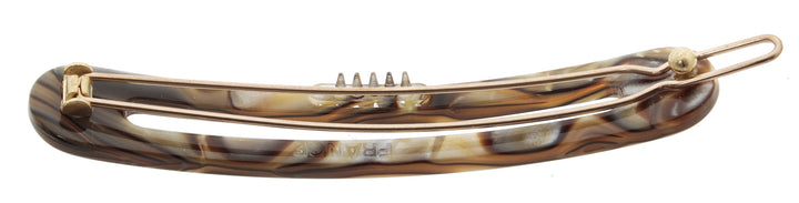 Onyx : France Luxe Cutout Oblong Tige Boule Barrette - Onyx