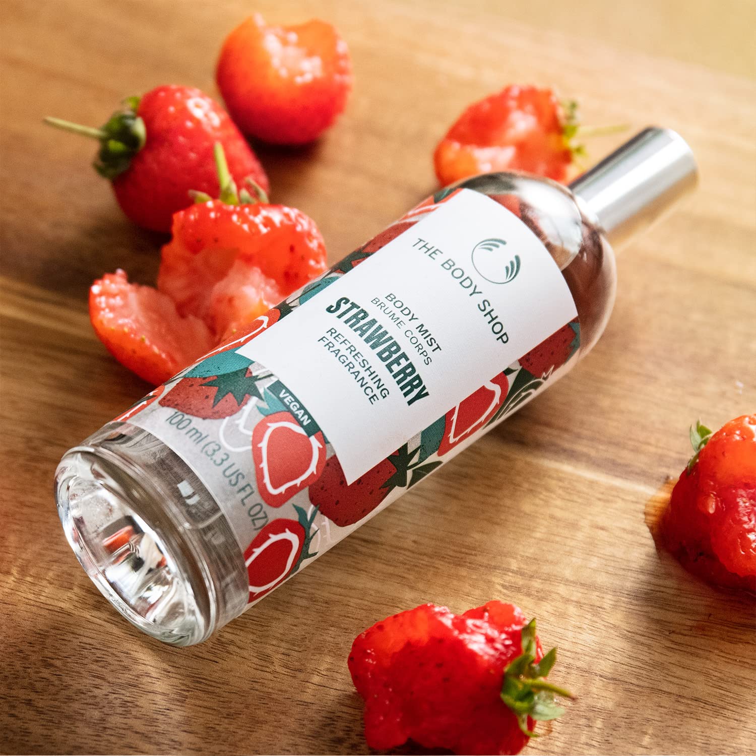 The Body Shop Body Mist, Strawberry For Unisex, 100Ml - Fruity