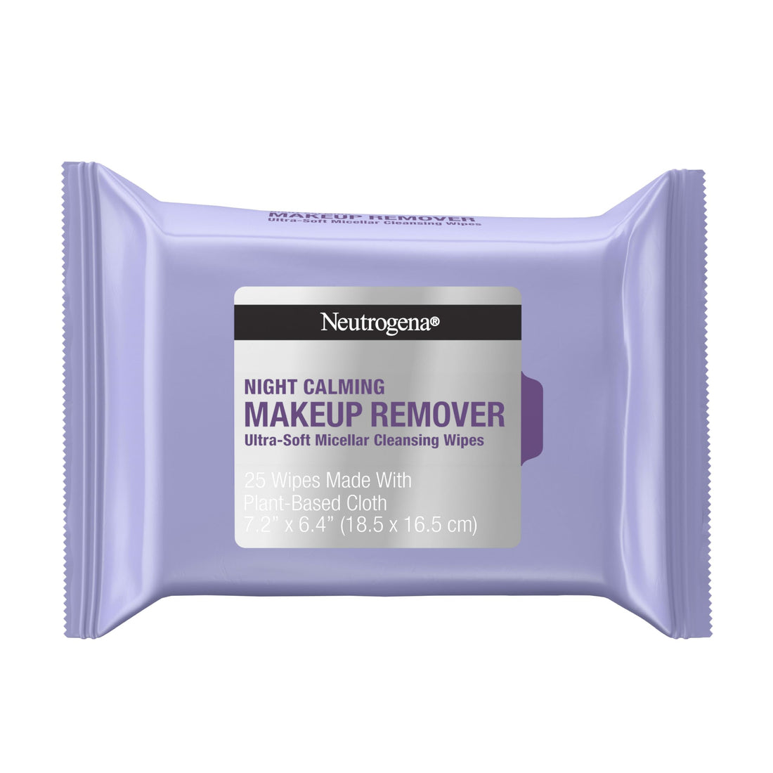 Neutrogena Makeup Remover Night Calming Cleansing Towelettes, Disposable Nighttime Face Wipes to Remove Dirt, Oil & Makeup, 25 ct