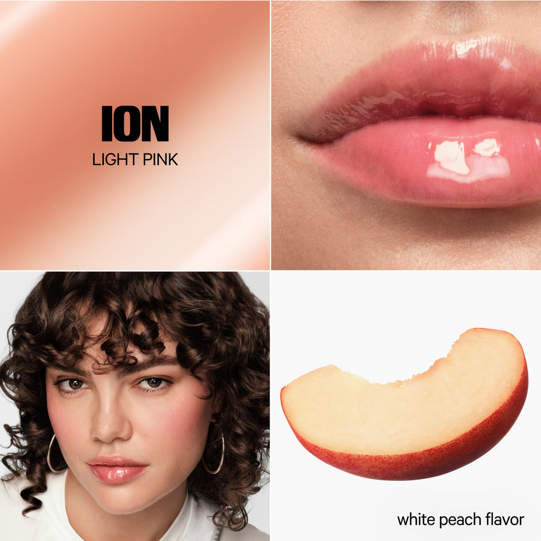 Milk Makeup Balmade Electrolyte Lip Balm – Hydrating, Sheer Gloss Nourishes + Replenishes Moisture – Clean, Vegan Formula with High-Shine Finish – Ion (Light Pink, White Peach), 0.4oz