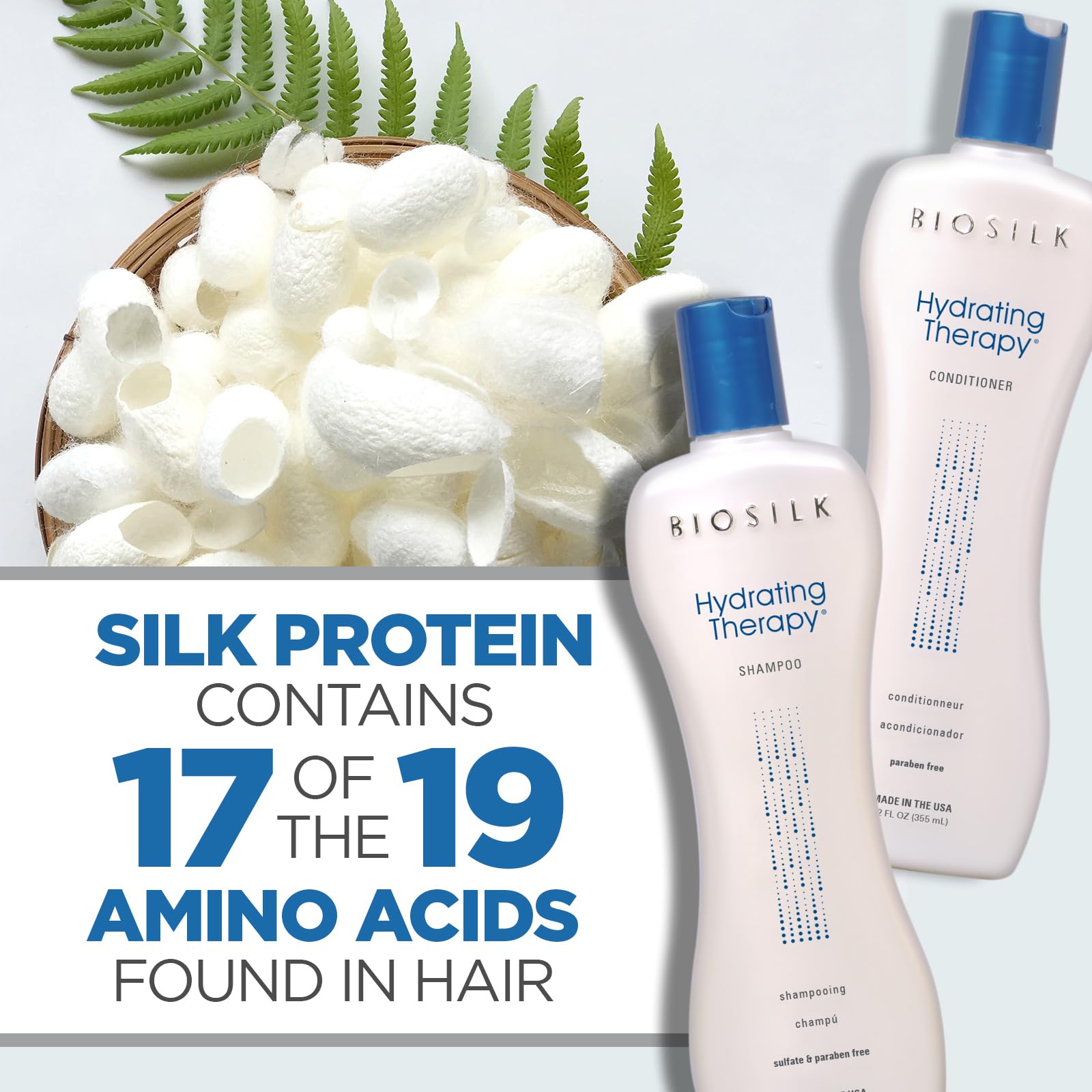 Biosilk Hydrate Therapy Shampoo and Conditioner, 2 Count