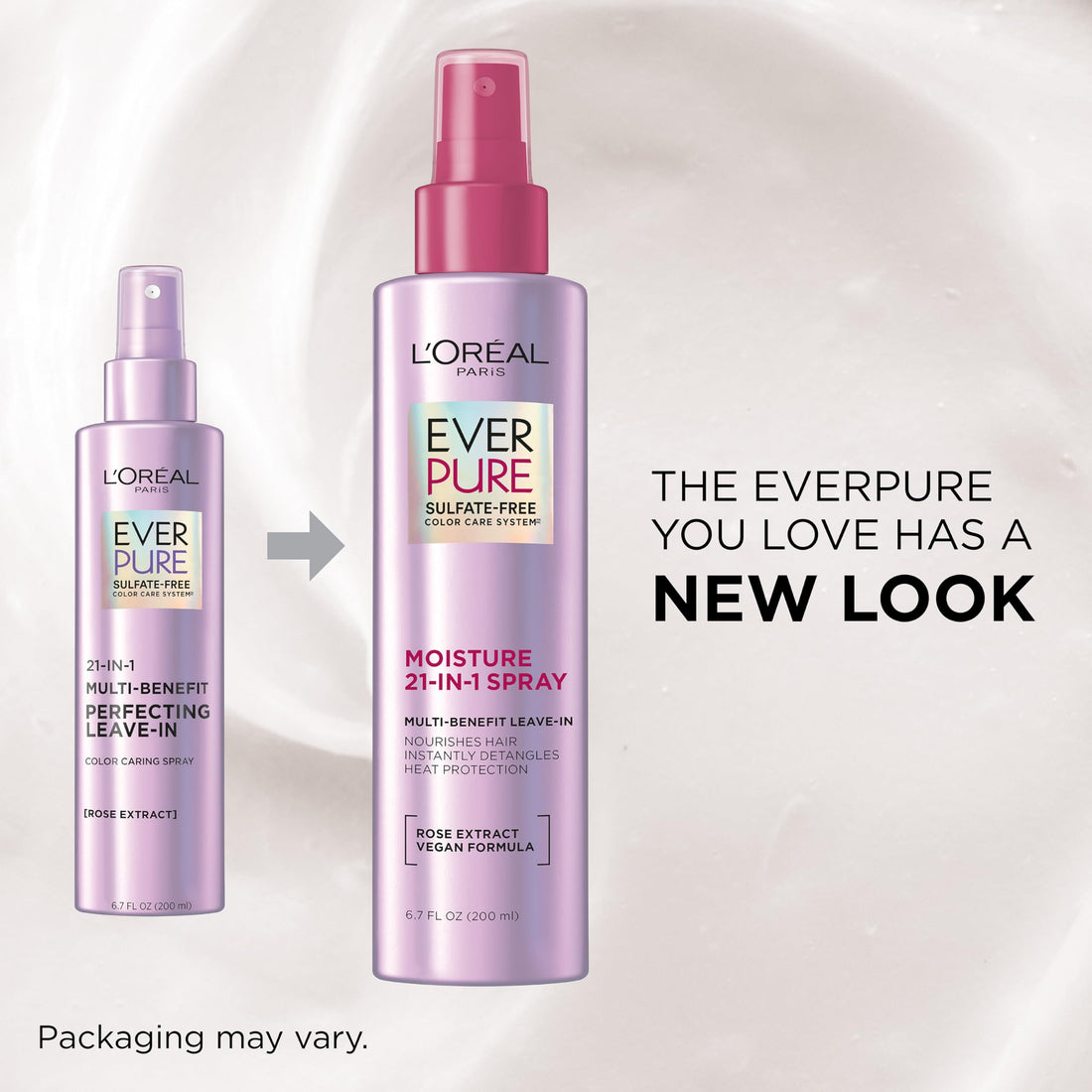 L’Oréal Paris Sulfate Free Moisture 21-in-1 Leave-In Conditioner for Dry Hair, EverPure, 6.7 fl oz