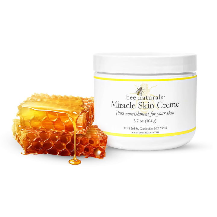 Bee Naturals Miracle Skin Creme - All Natural Skin Cream - Pure Nourishment for Your Skin (4 Oz)