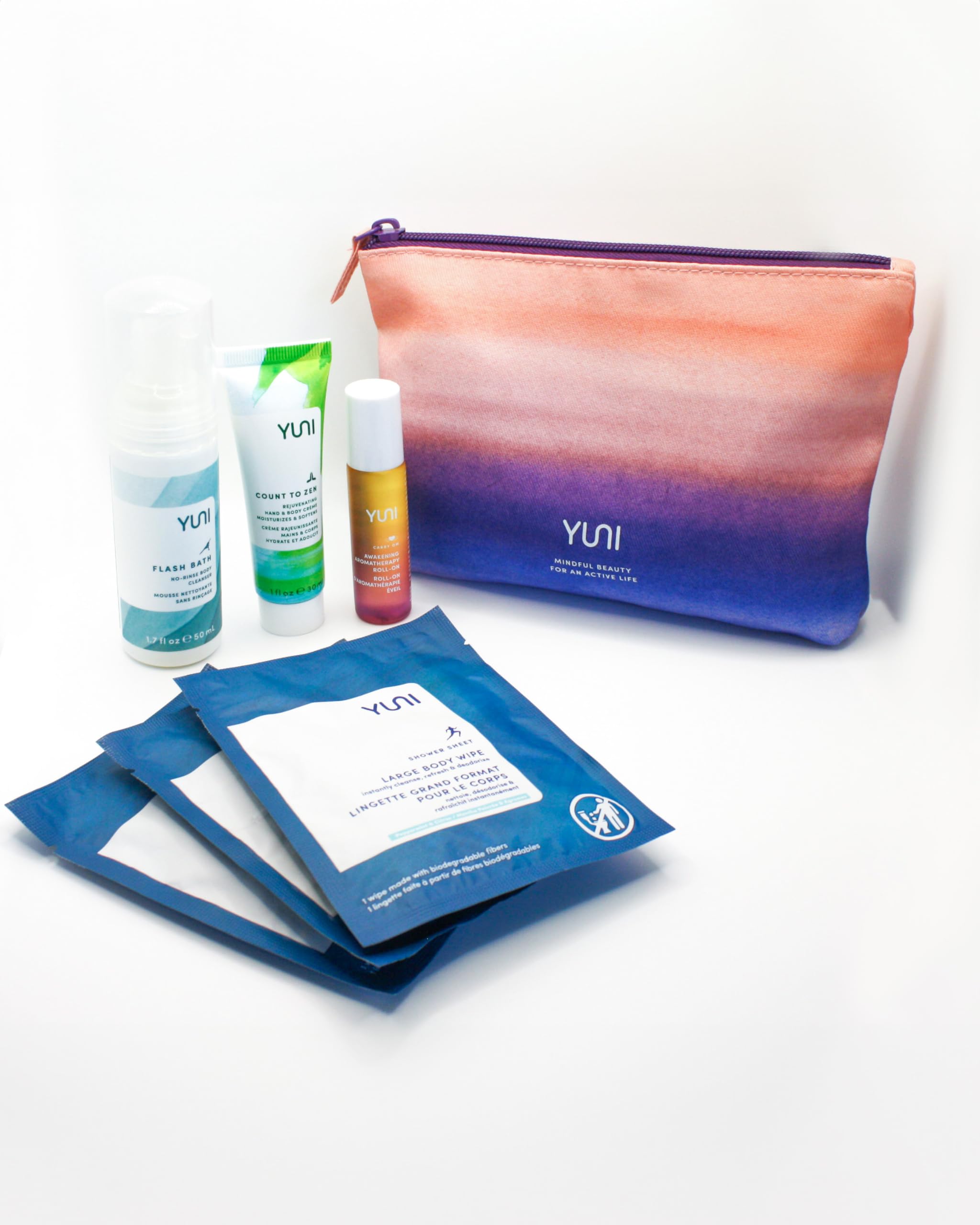YUNI Beauty On The Run, Natural Healthy Travel Essentials Set