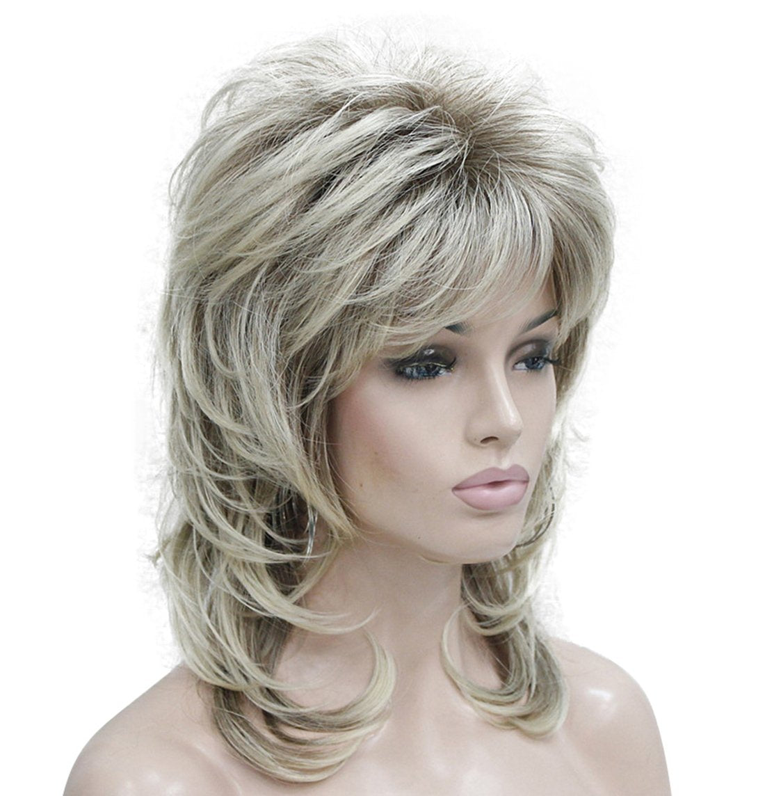 R10/26 2 Toned Blonde : Lydell Long Soft Shaggy Layered Blonde Ombre Classic Cap Full Synthetic Wig Wigs (R10/26 2 Toned Blonde)