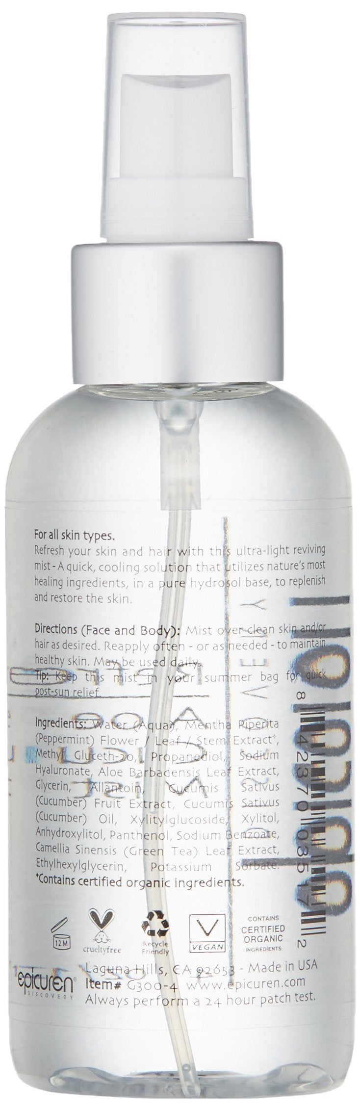 Epicuren Refresh Aloe Cucumber Mist by Epicuren