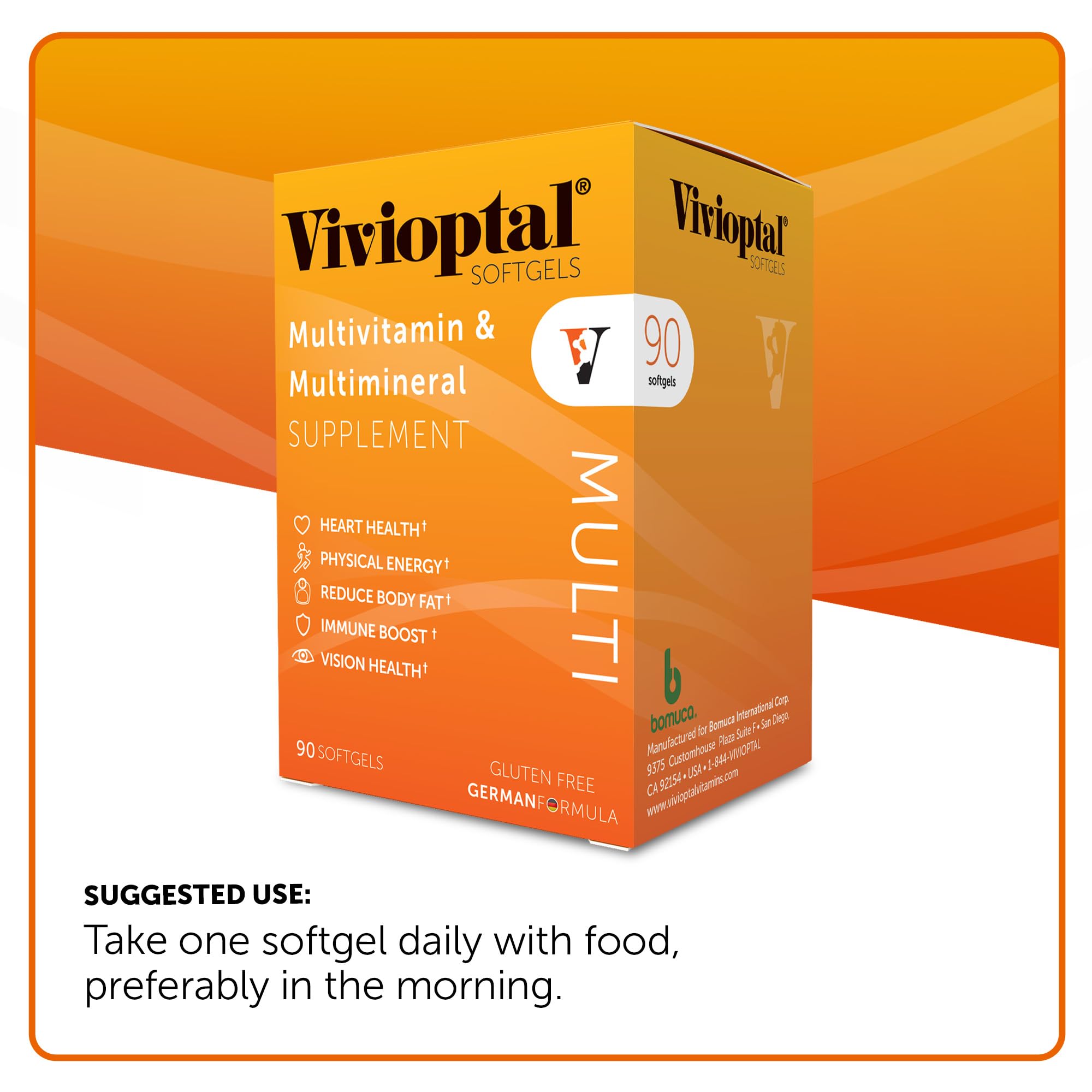 Vivioptal Multi, 90 Softgels, Multivitamin & Multimineral, Gluten Free, German Formula
