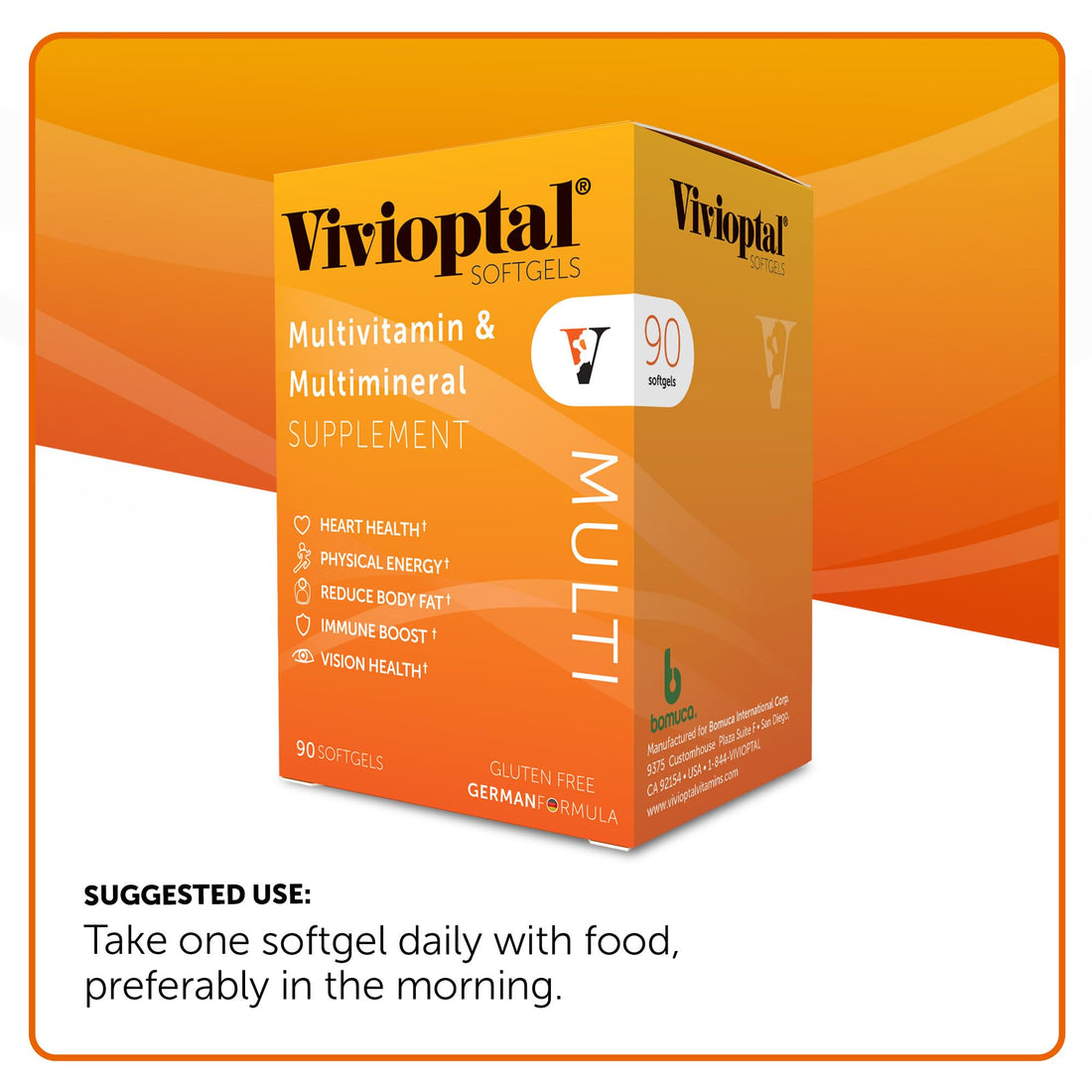 Vivioptal Multi, 90 Softgels, Multivitamin & Multimineral, Gluten Free, German Formula