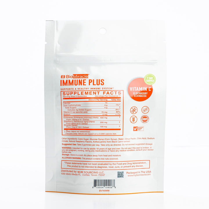 BioMiracle Immune Plus Gummies 14ct (4 Pack) Month Supply