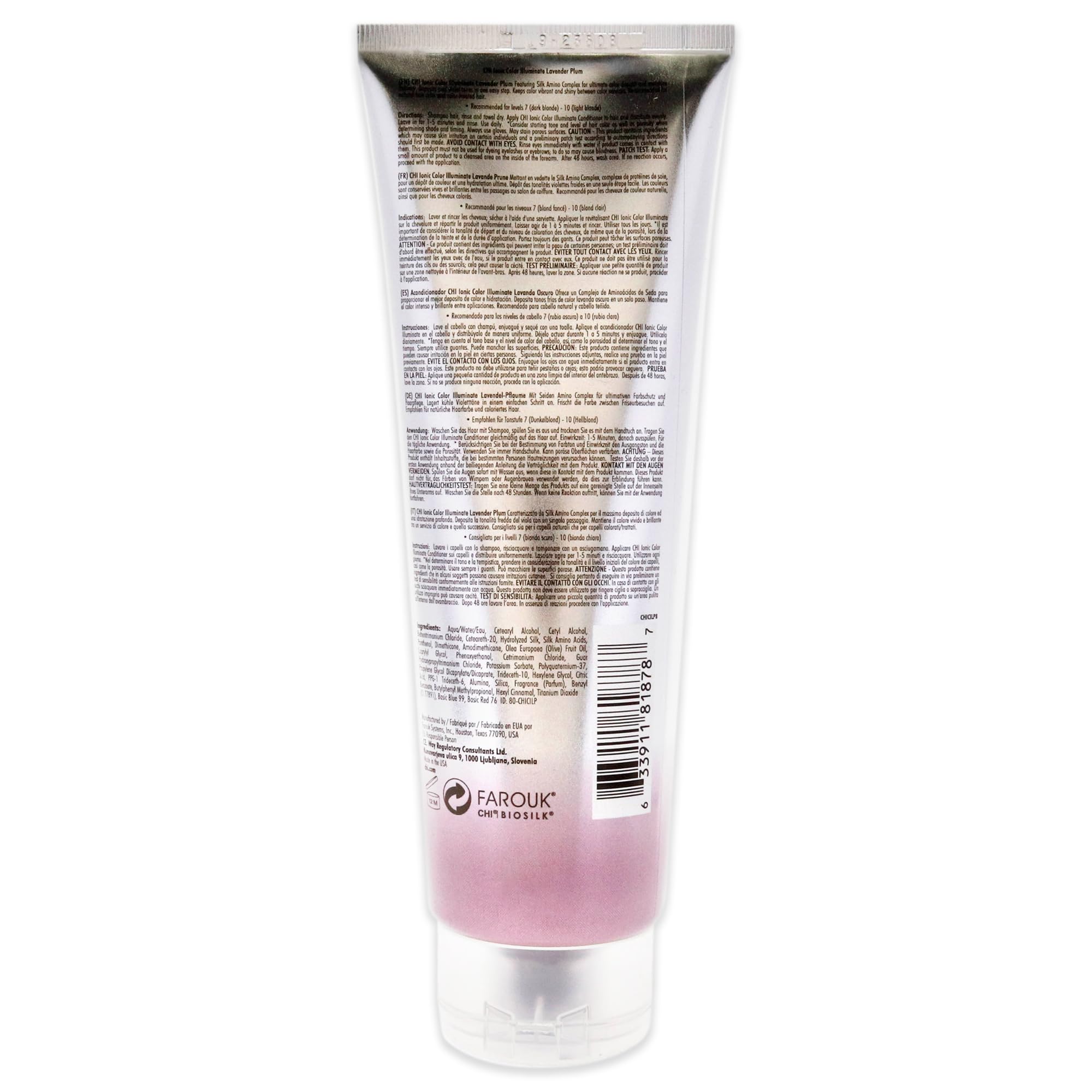 CHI Ionic Color Illuminate Conditioners - 95% Natural, Sulfate, Paraben and Gluten Free, 8.5oz - Multiple Colors