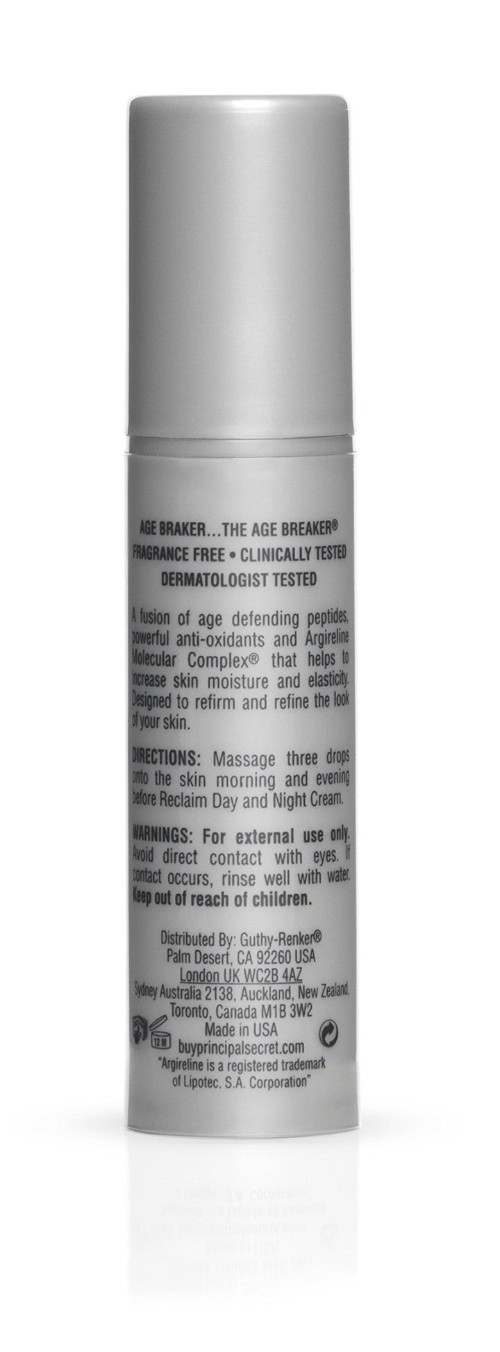 Principal Secret Reclaim with Argireline ââ‚¬â€œ Age Braker Line Breaker Serum for Firmness and Elasticity ââ‚¬â€œ 0.5 Ounce