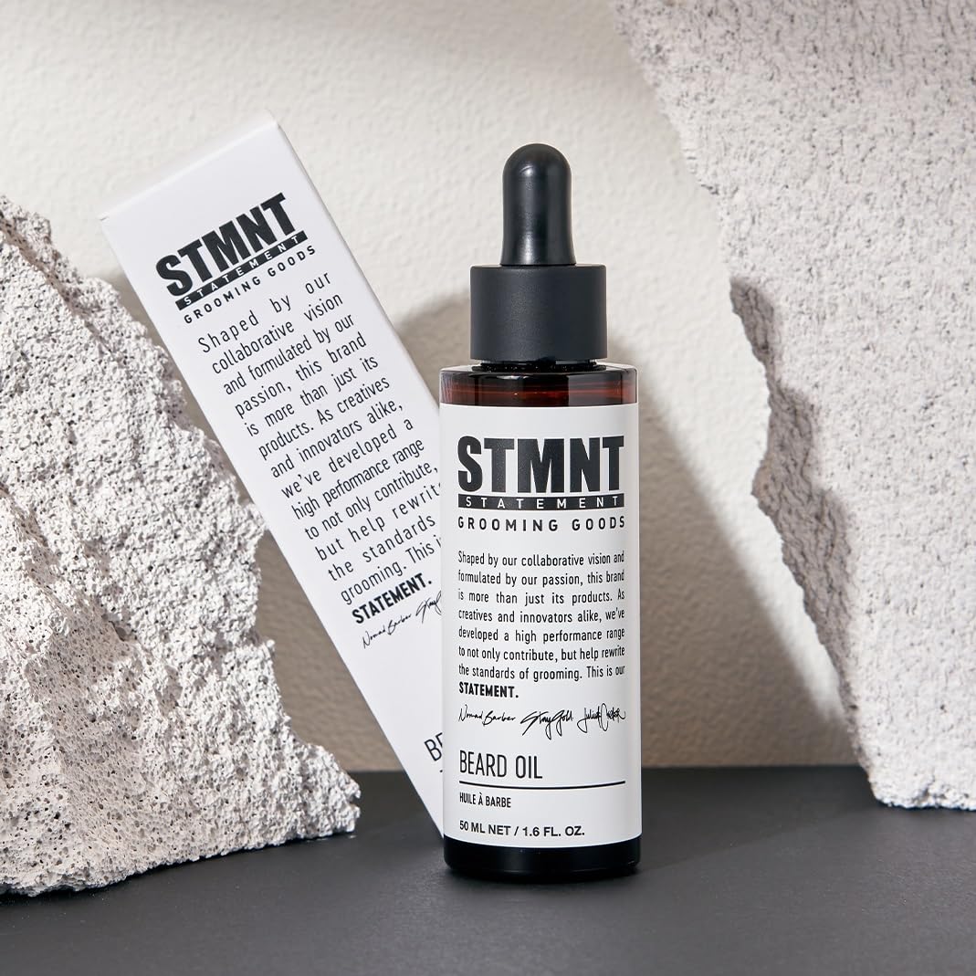 STMNT Grooming Goods Beard Oil, 1.7 oz | Silicone Free| Moisturizing Formula with Natural Oils