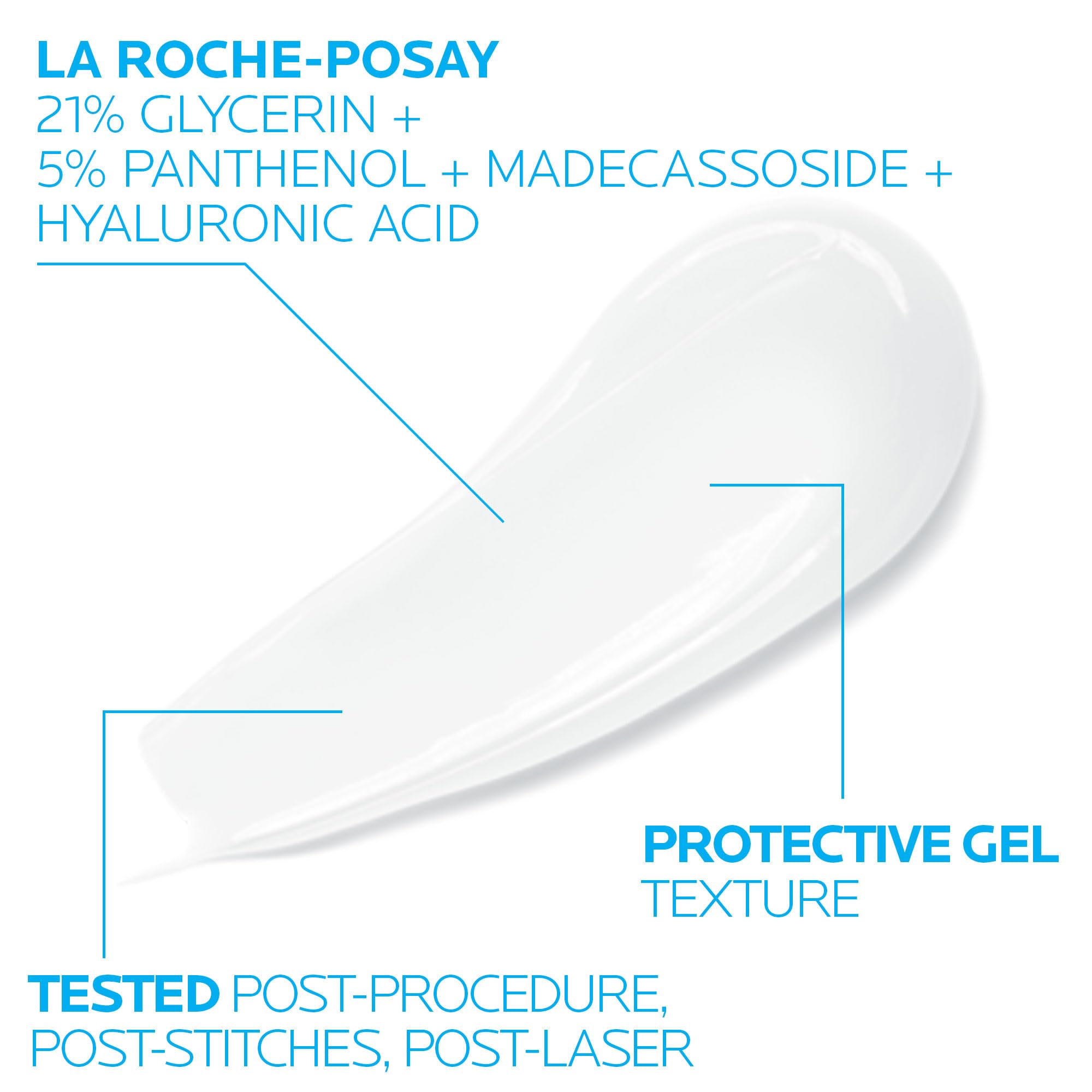 La Roche-Posay Cicaplast Gel B5, Protective Repair Gel for Cracked, Chapped Skin with Madecassoside and Glycerin, Tested Post-Procedure, Post-Stitches, Post-Laser, 1.35 Fl Oz