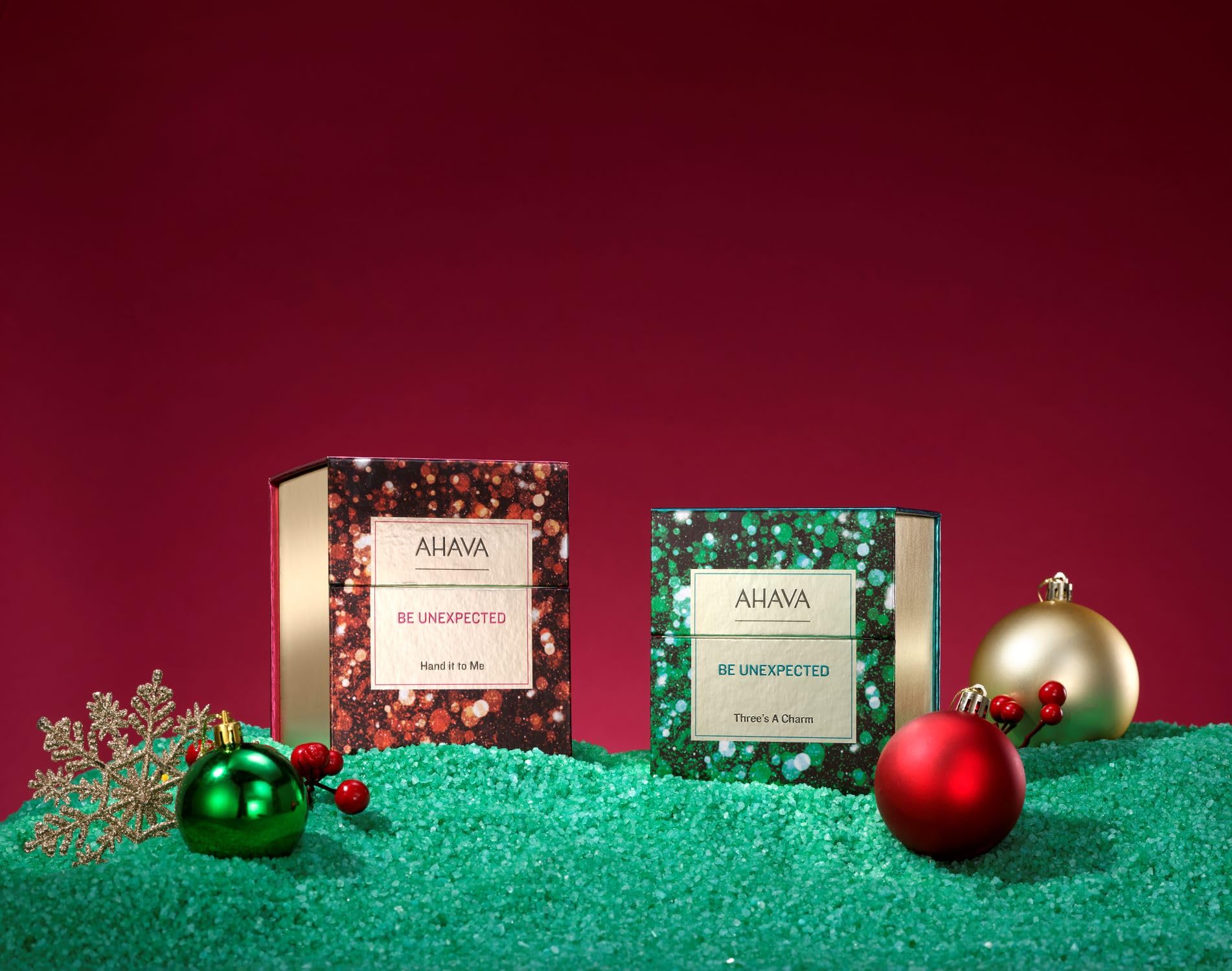 AHAVA Three’s A Charm Gift Set - Includes Mineral Body Lotion, Mineral Hand Cream & Mineral Shower Gel, Enriched with Exclusive Dead Sea Mineral Blend Osmoter, 3 x 1.3 Fl.Oz